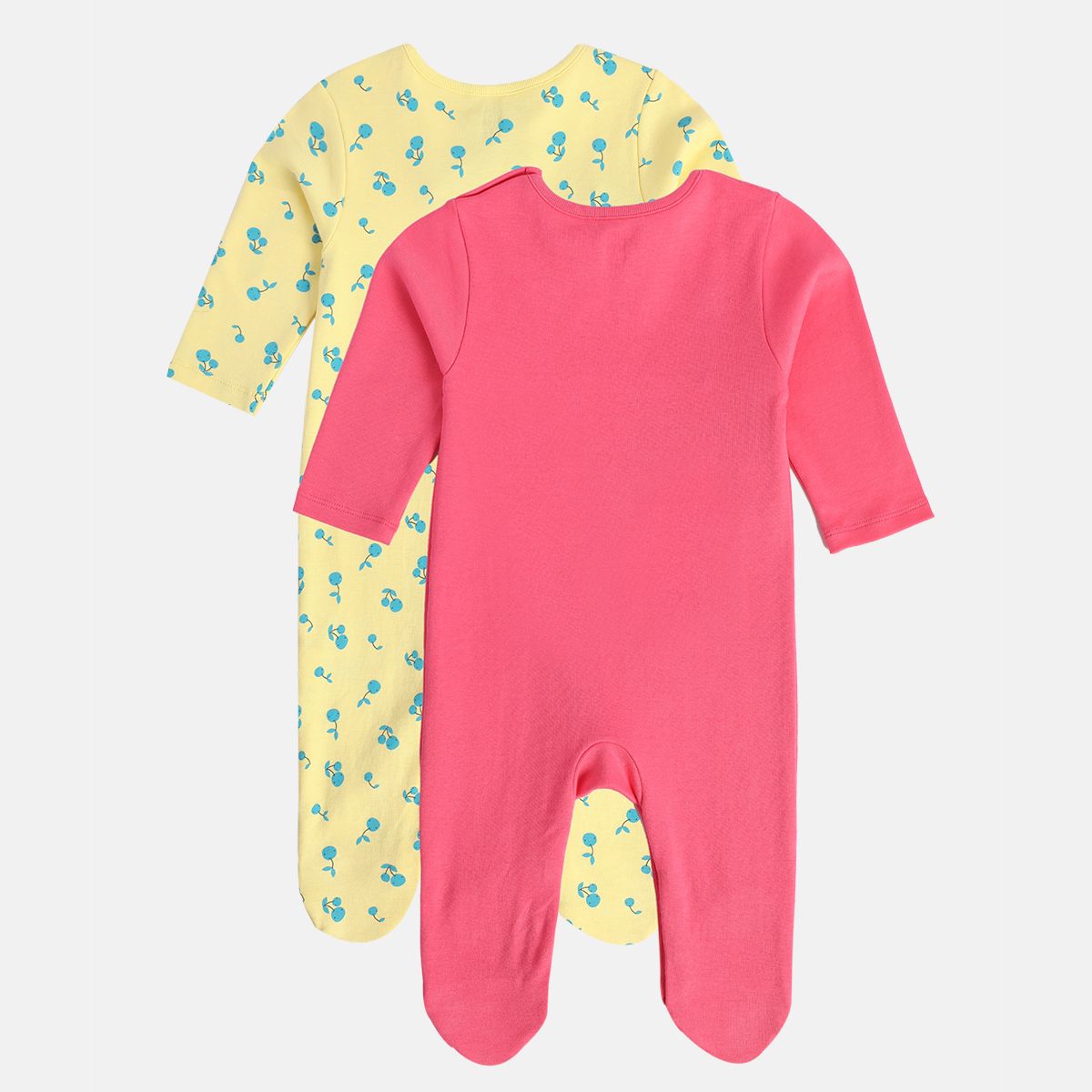 Girls Multicolor Pack Of 2 Sleep Suit