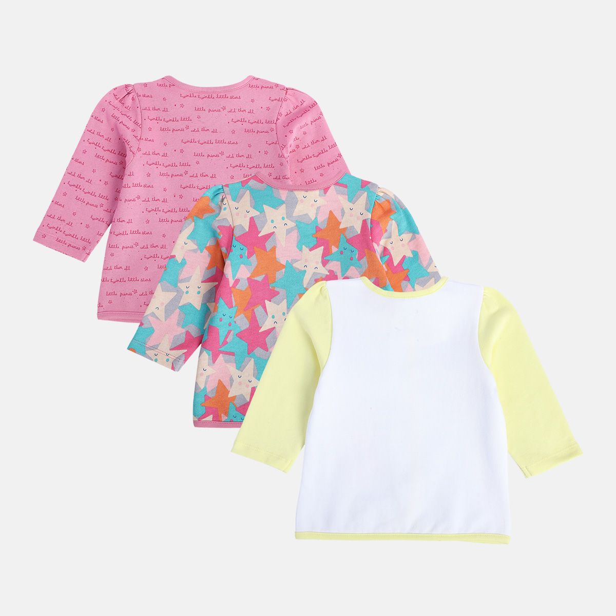 Girls Multicolor Pack Of 3 Front Open Vest