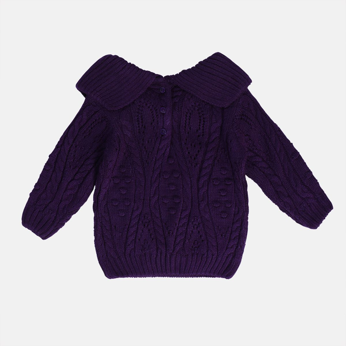 Girls Purple Pack Of 1 Sweater