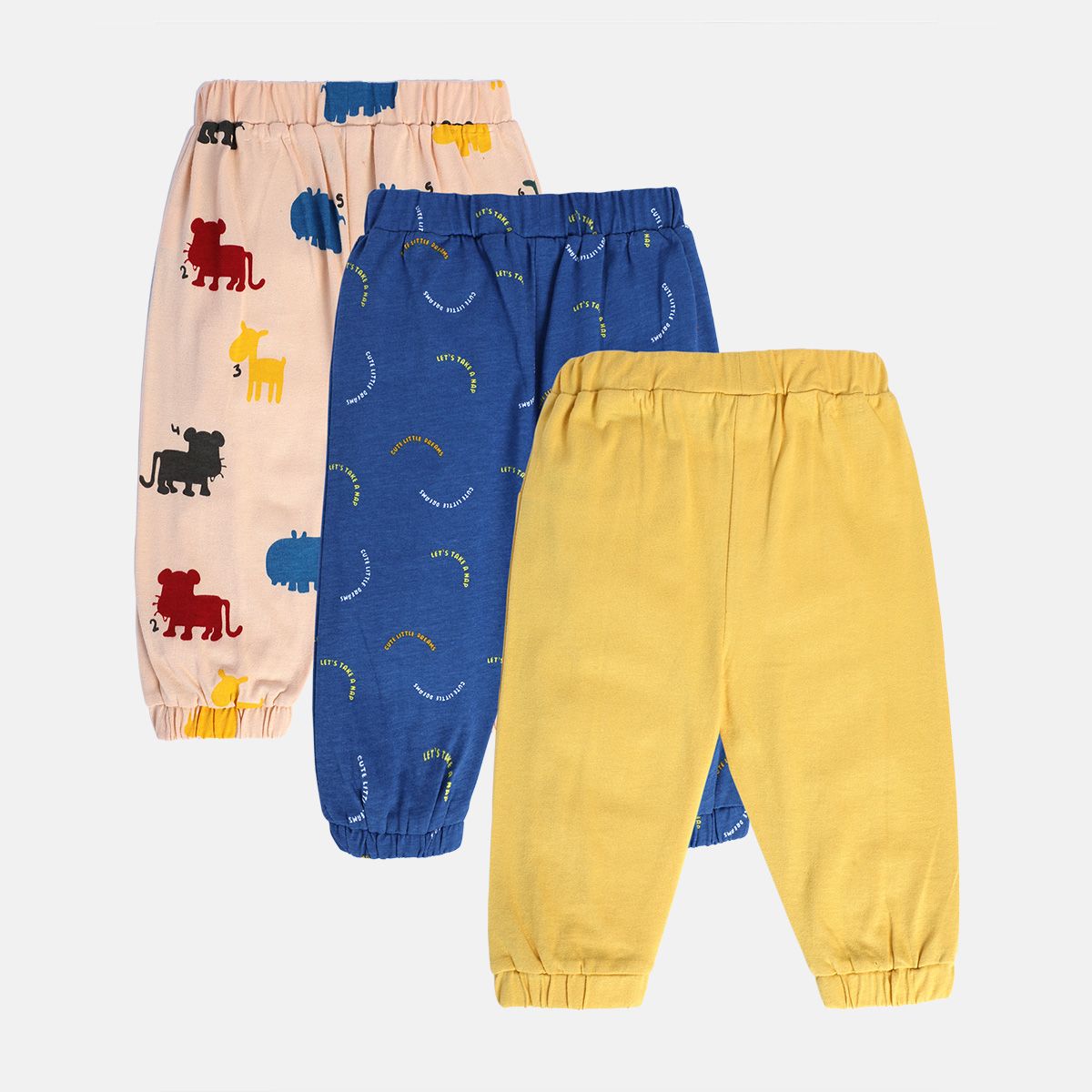 Boys Multicolor Pack Of 3 Knit Bottom