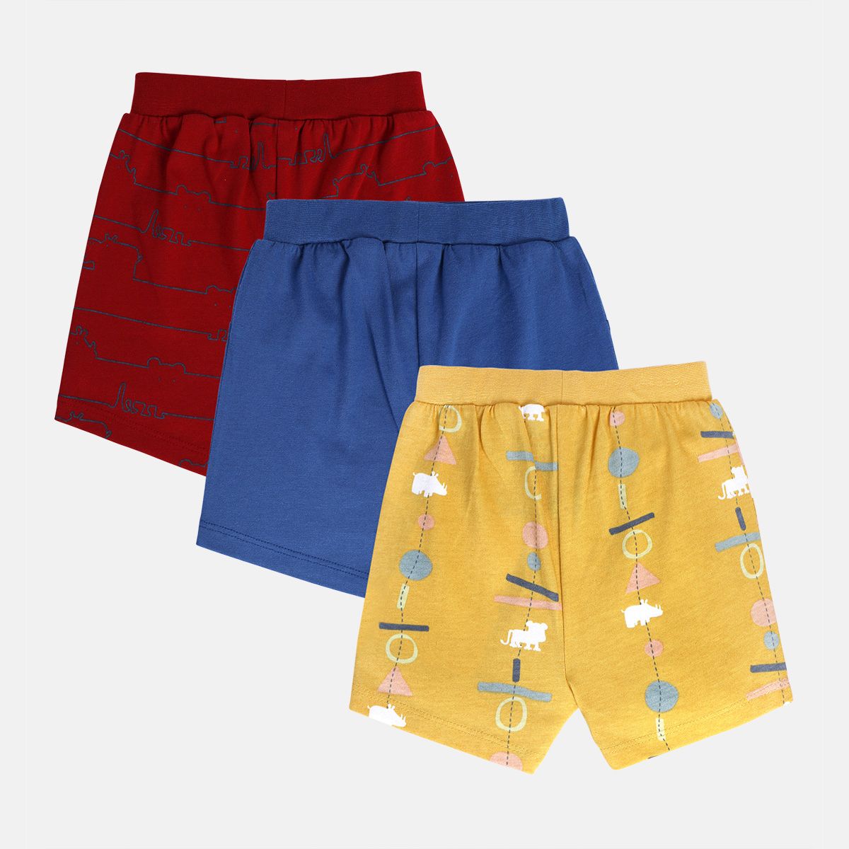 Boys Multicolor Pack Of 3 Shorts