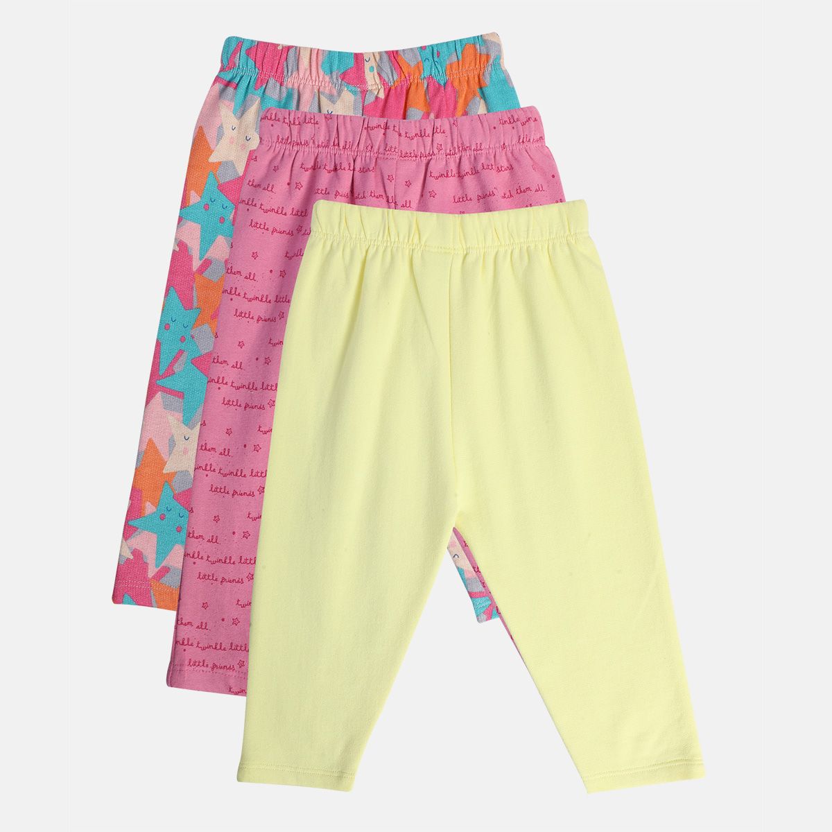 Girls Multicolor Pack Of 3 Knit Bottom