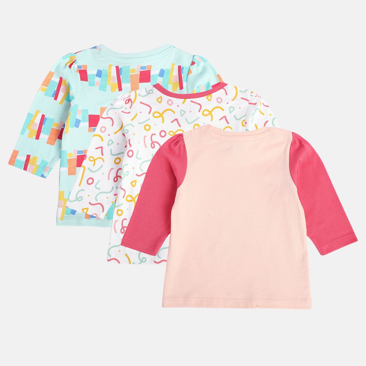Girls Multicolor Pack Of 3 Knit Top