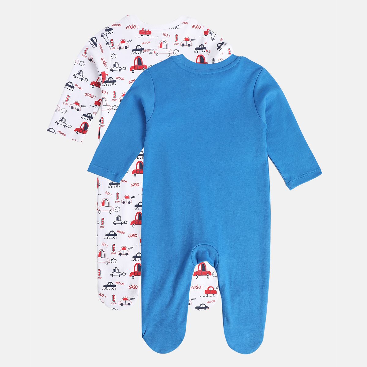 Boys Multicolor Pack Of 2 Sleep Suit