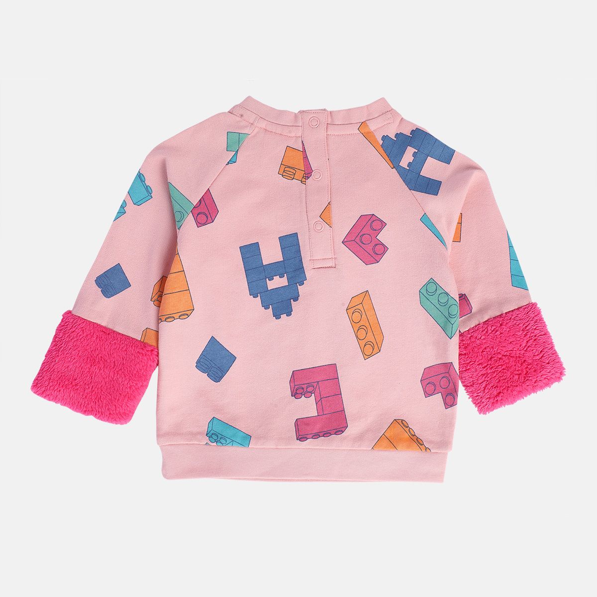 Girls Pink Pack Of 1 Sweat Shirt