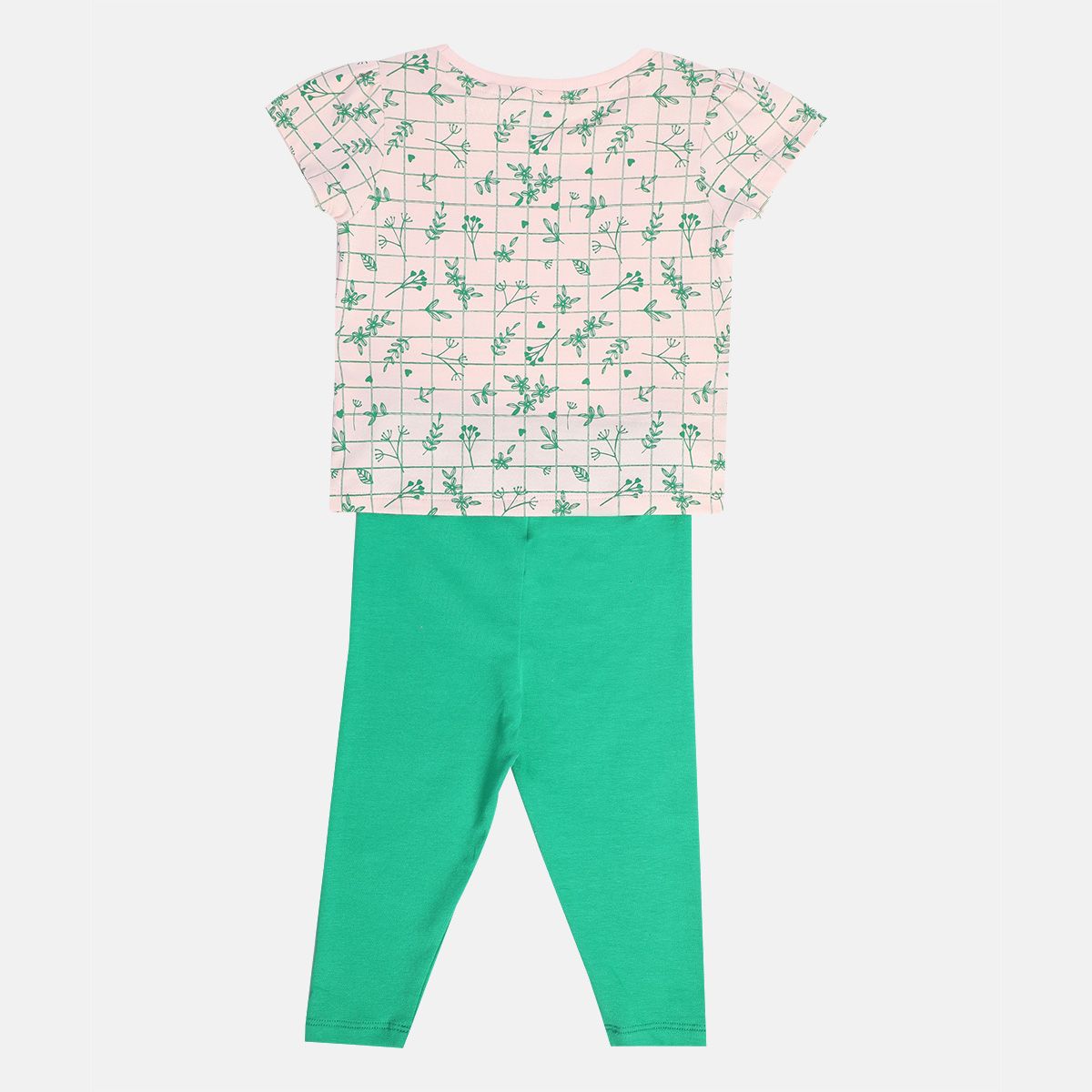 Girls Green Pack Of 2 Top And Bottom