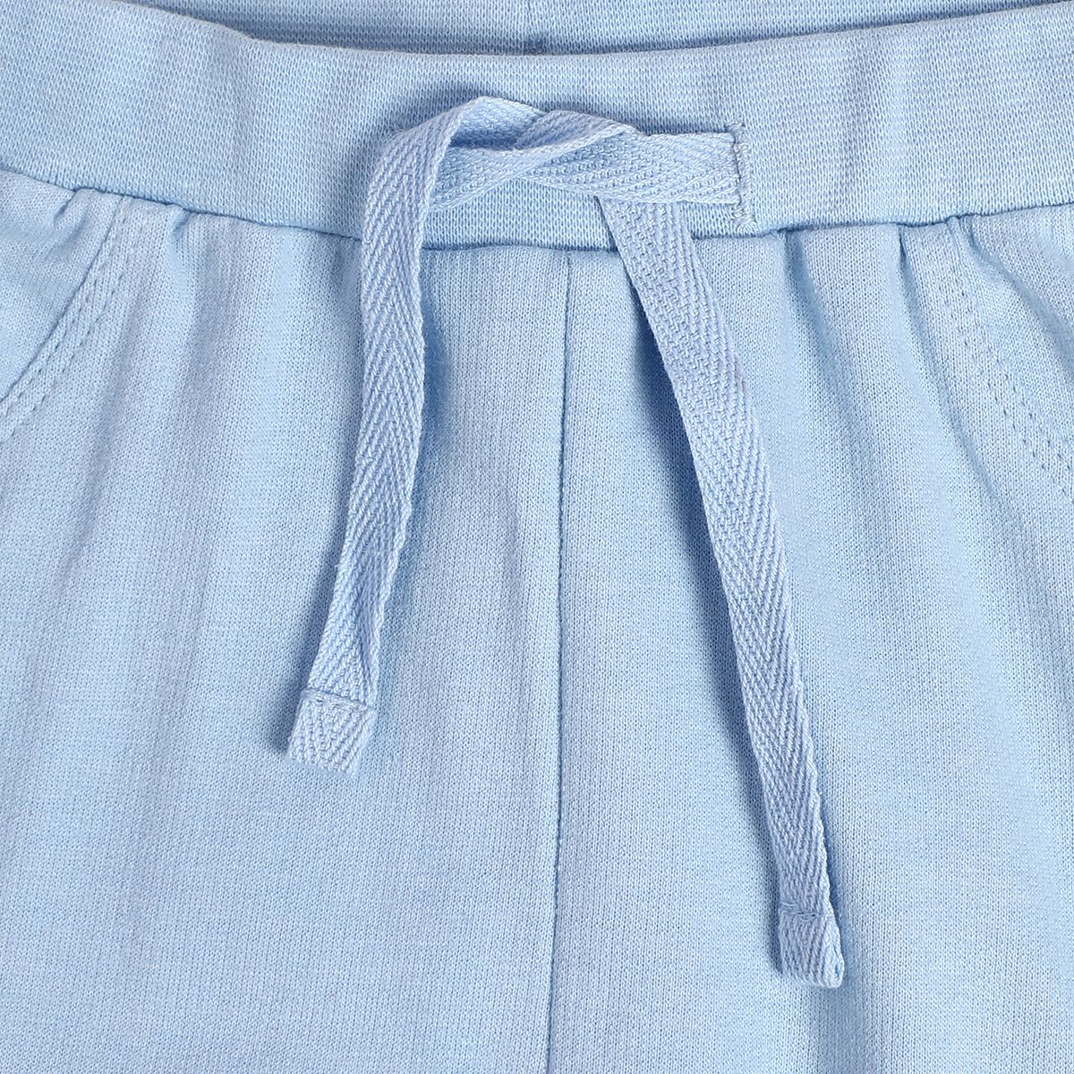 Boys Cotton Solid Joggers - Blue