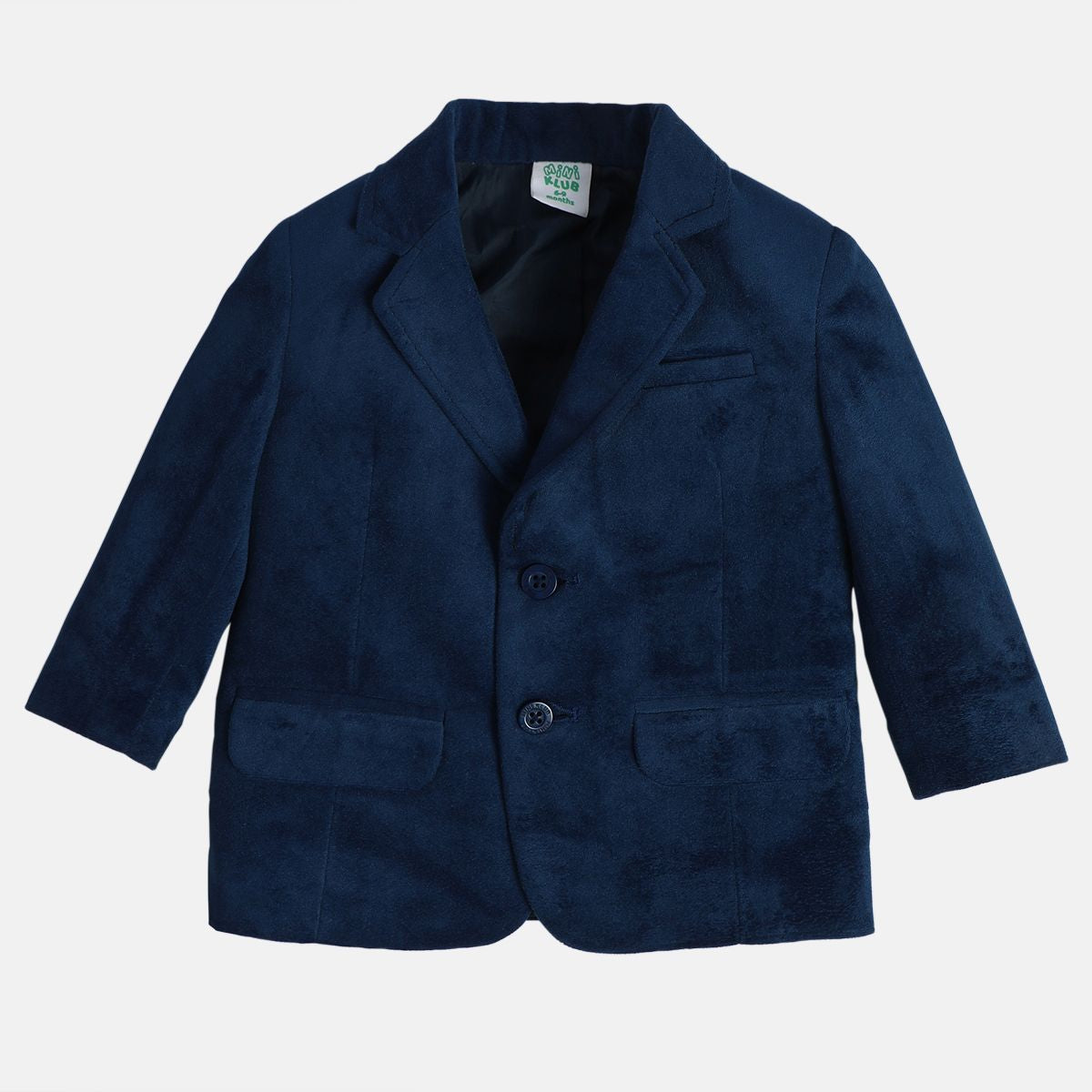 Boys Cotton Full Sleeves Solid Coordinate Set - Blue