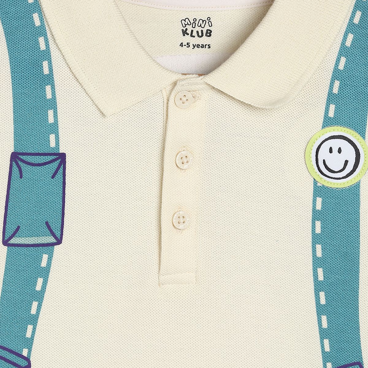 Boys White Collar Short Sleeve Polo