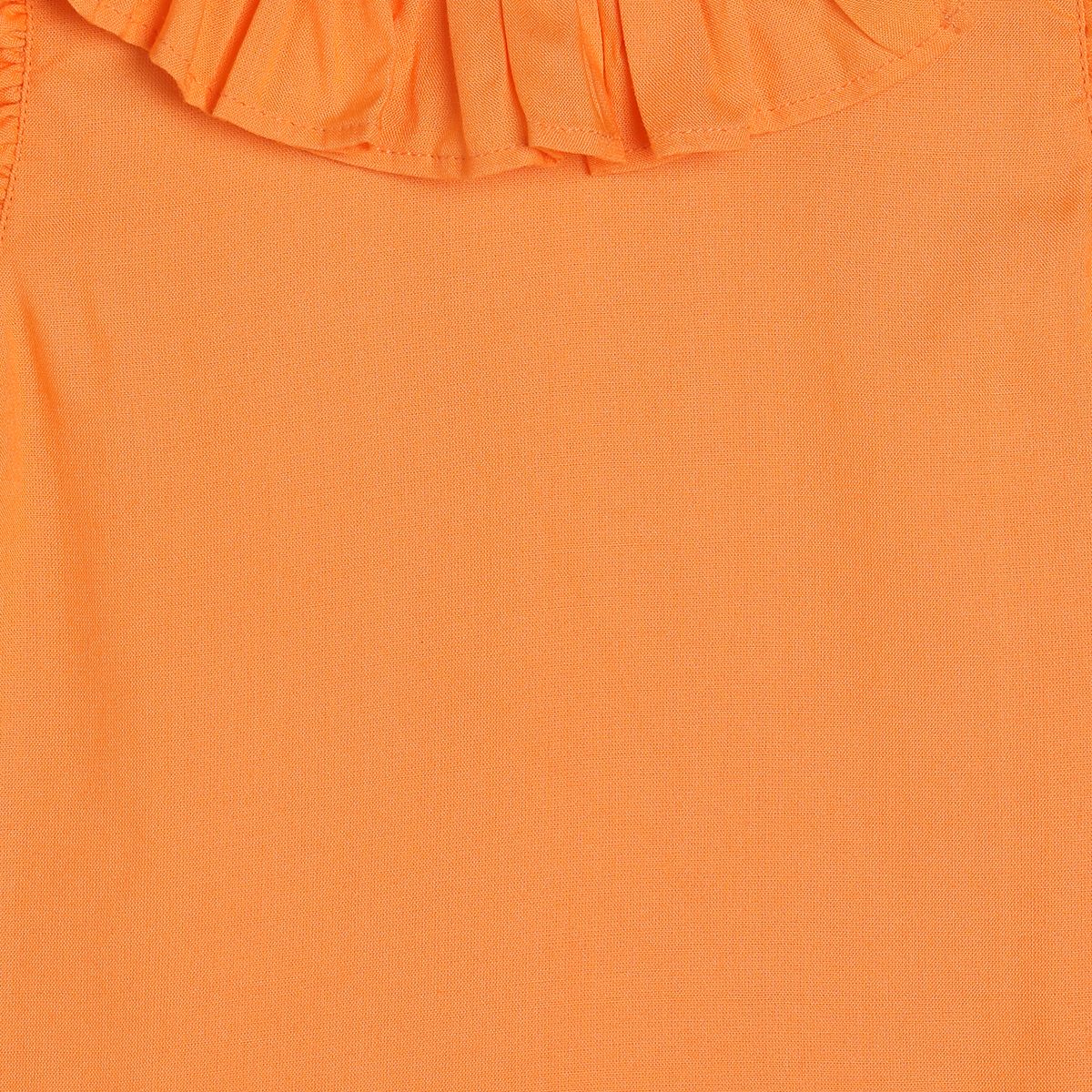 Girls Orange Pack Of 1 Woven Top