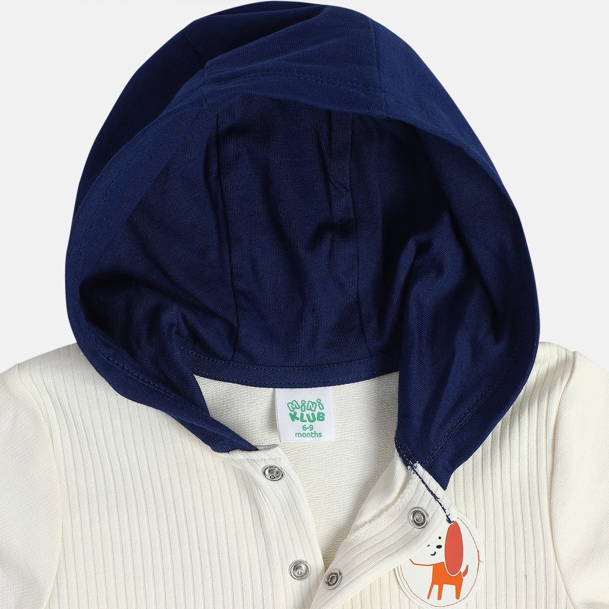 Boys Cotton Full Sleeves Solid Sweatshirt - White