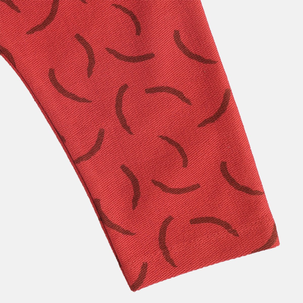 Boys Cotton Abstract Printed Knit Bottom - Red