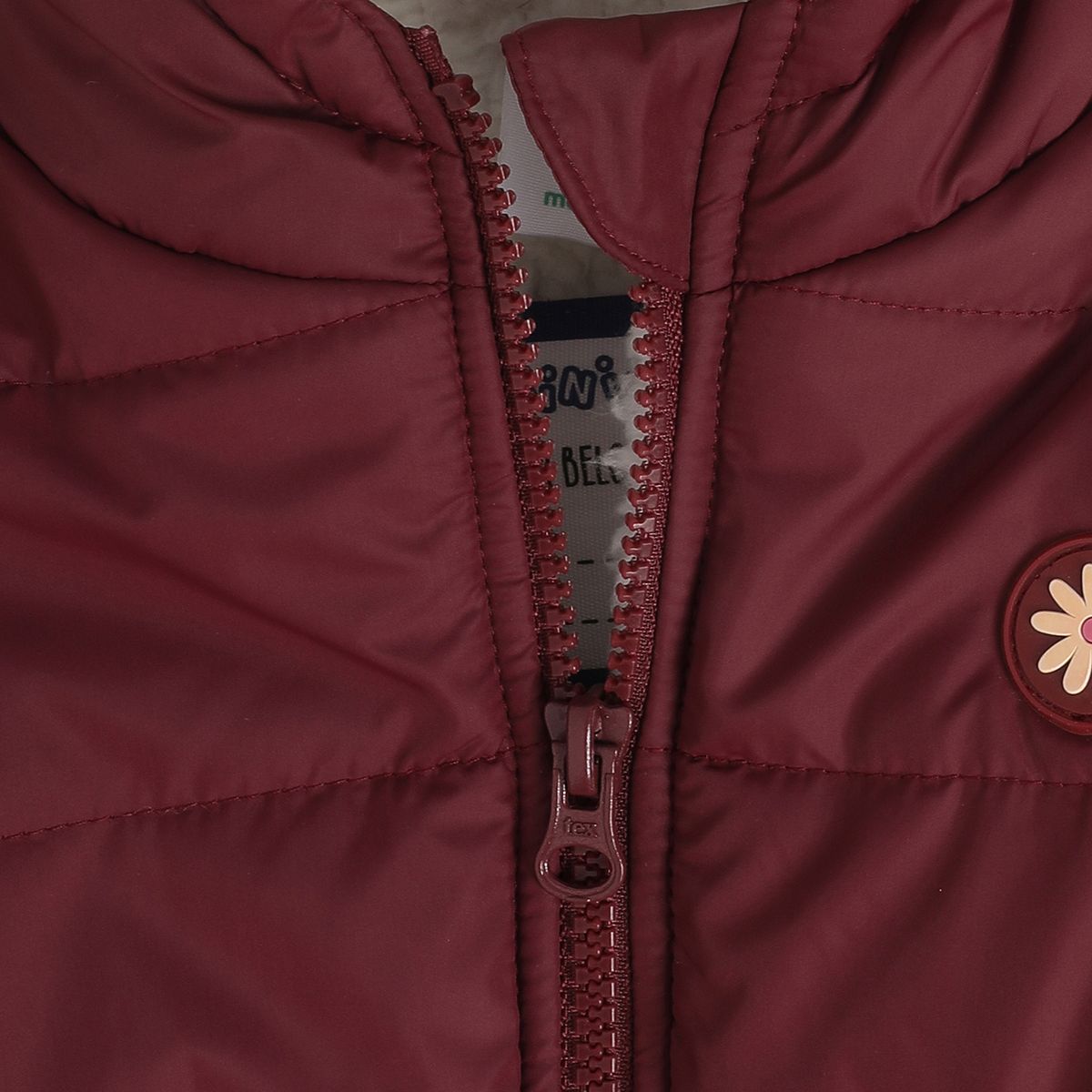 Girls Cotton Full Sleeves Solid Jacket - Burgundy