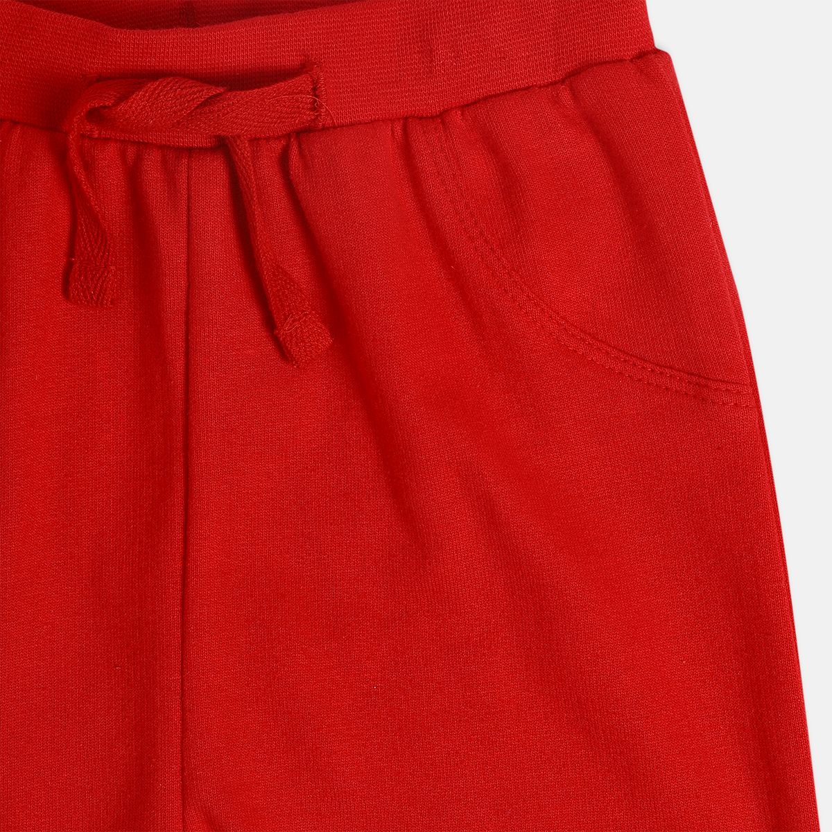Boys Cotton Solid Joggers - Red