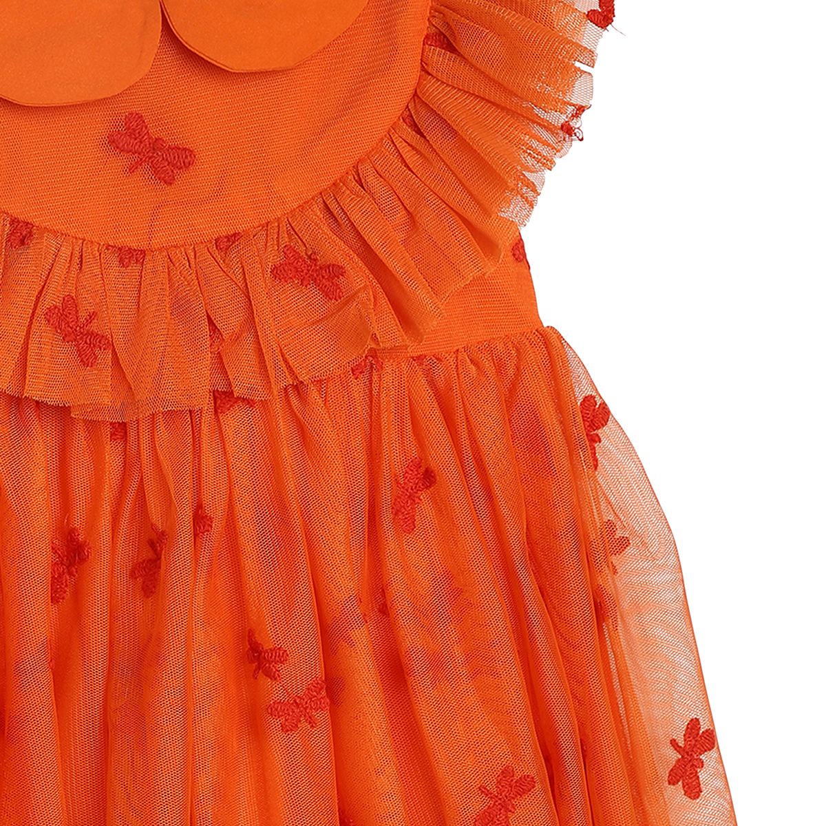 Girls Orange Pack Of 1 Dress