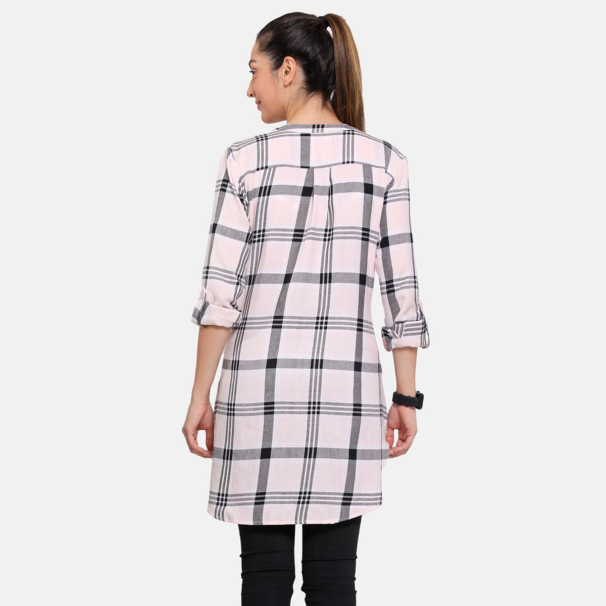 Multi Vee Neck 3/4 Sleeve Nursing Woven Top