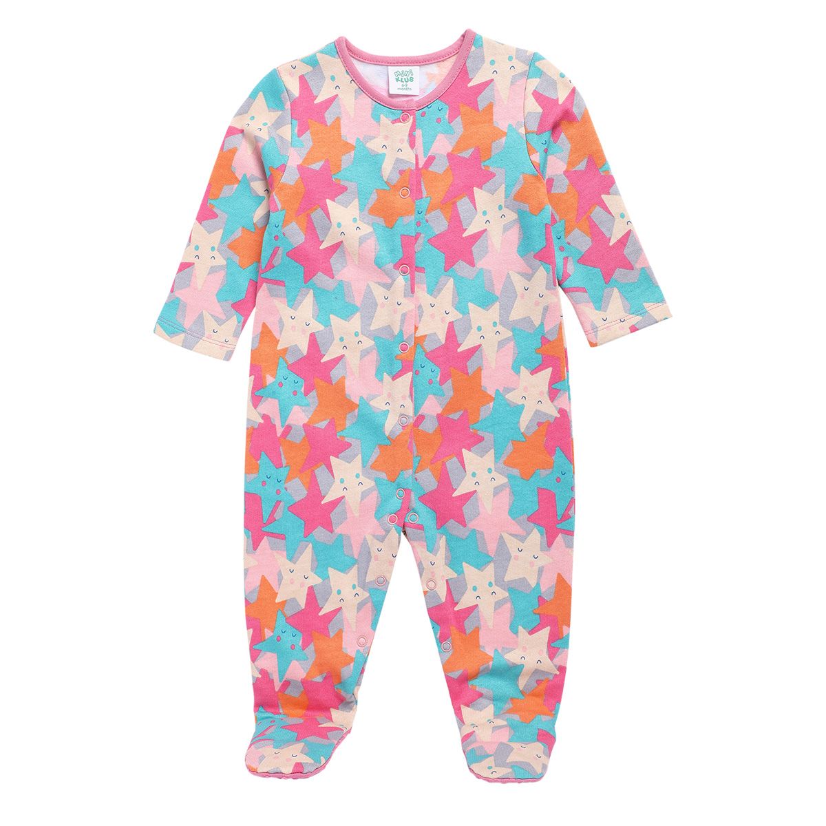Girls Multicolor Pack Of 2 Sleep Suit