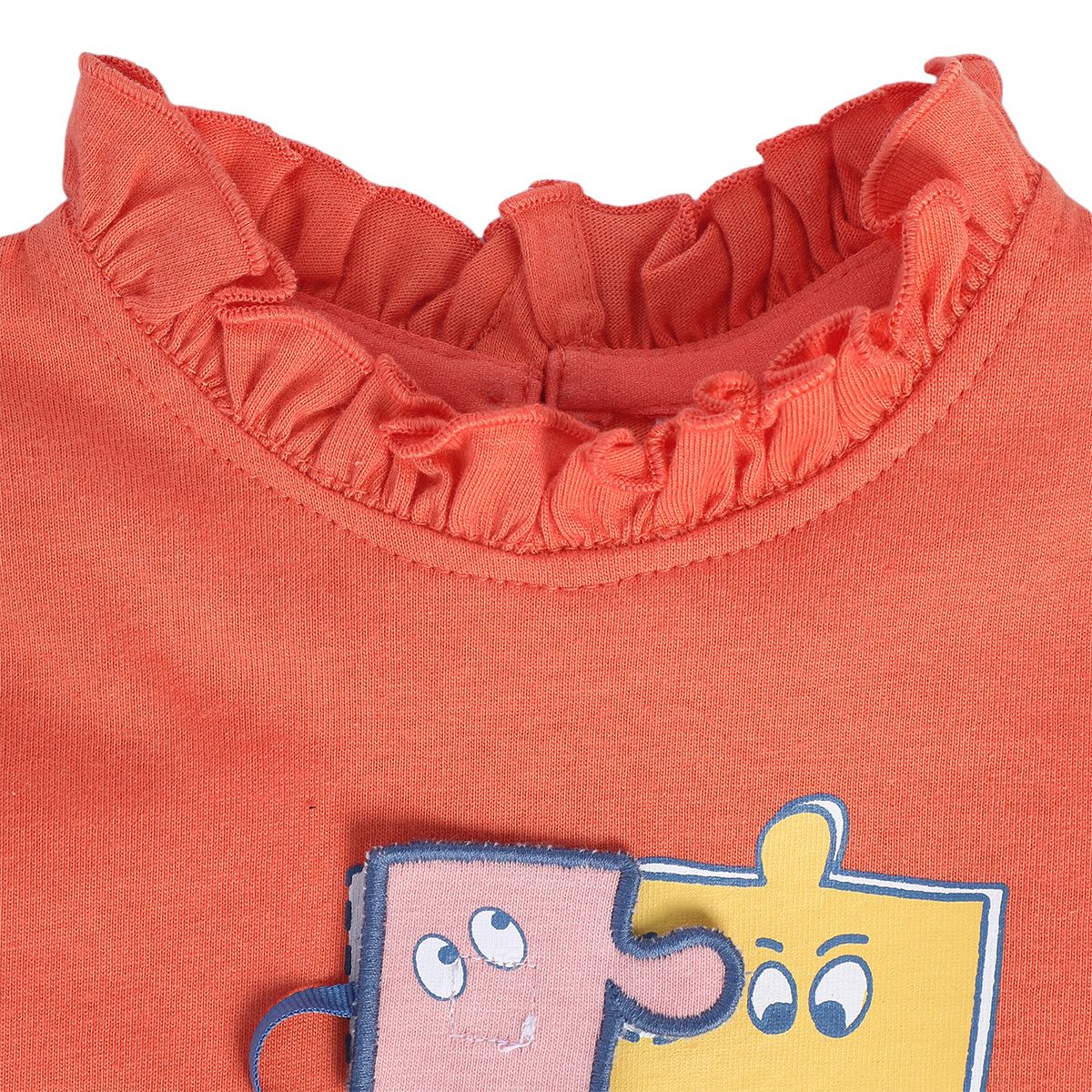 Girls Orange Pack Of 1 Knit Top