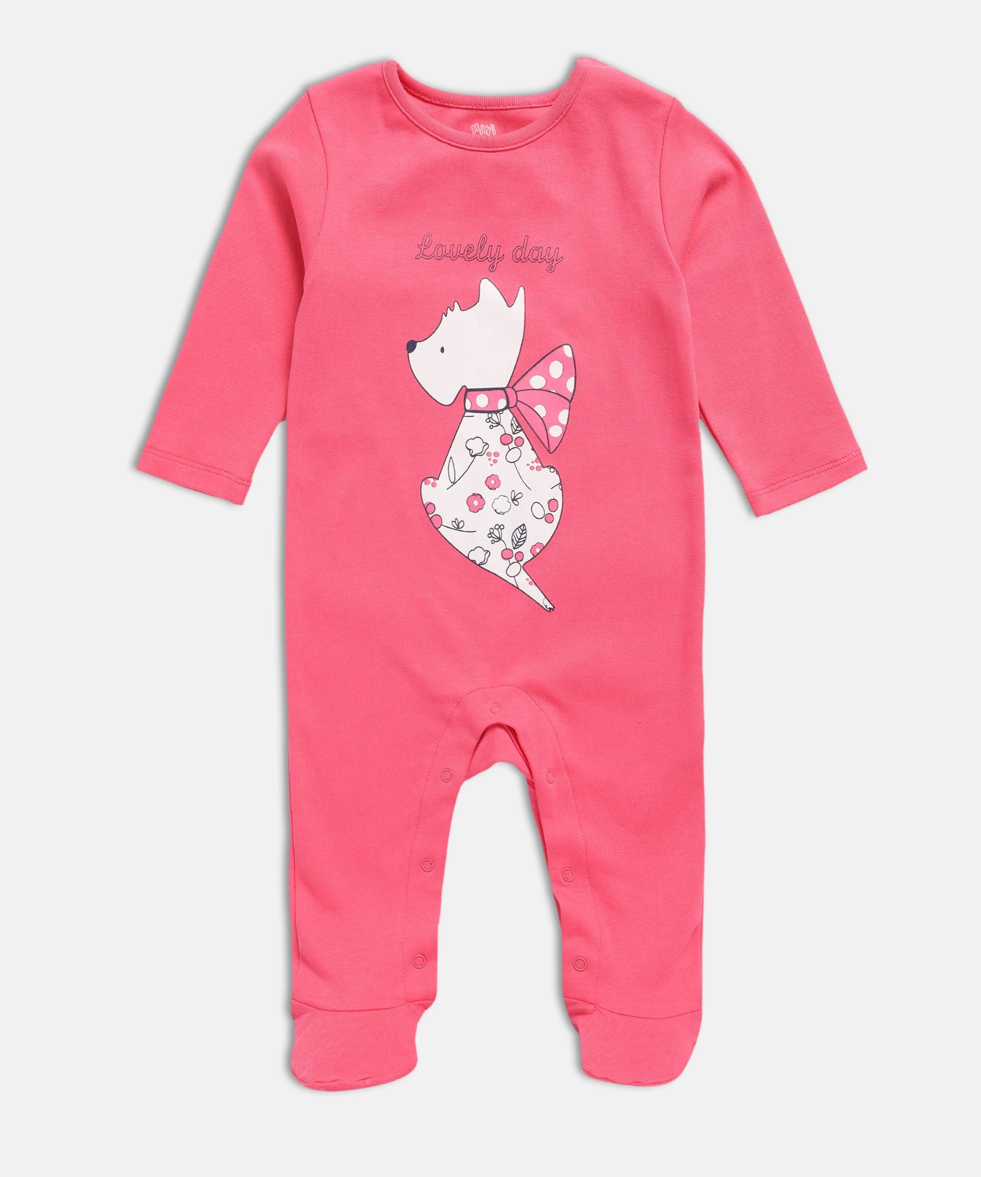 Girls Multicolor Pack Of 2 Sleep Suit