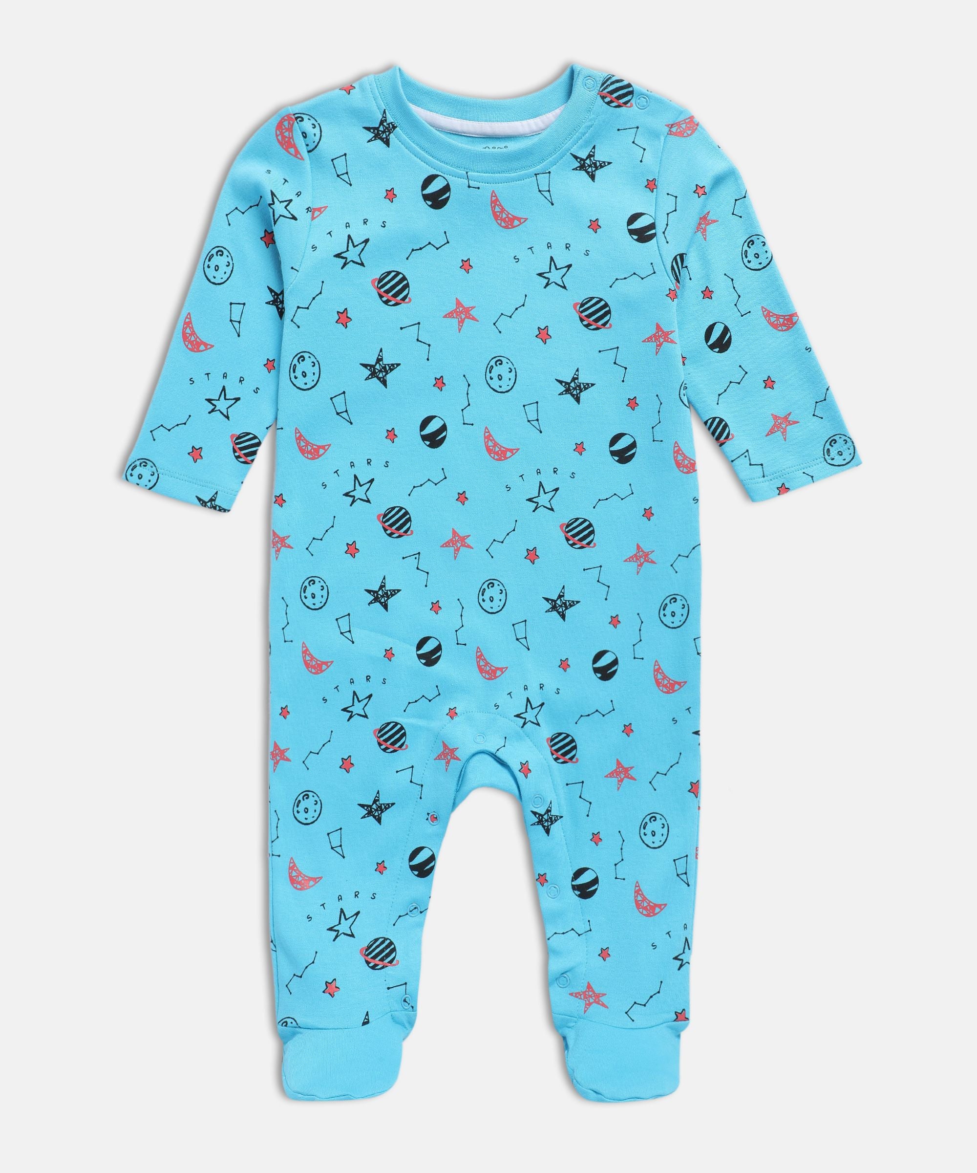 Boys Multicolor Pack Of 2 Sleep Suit