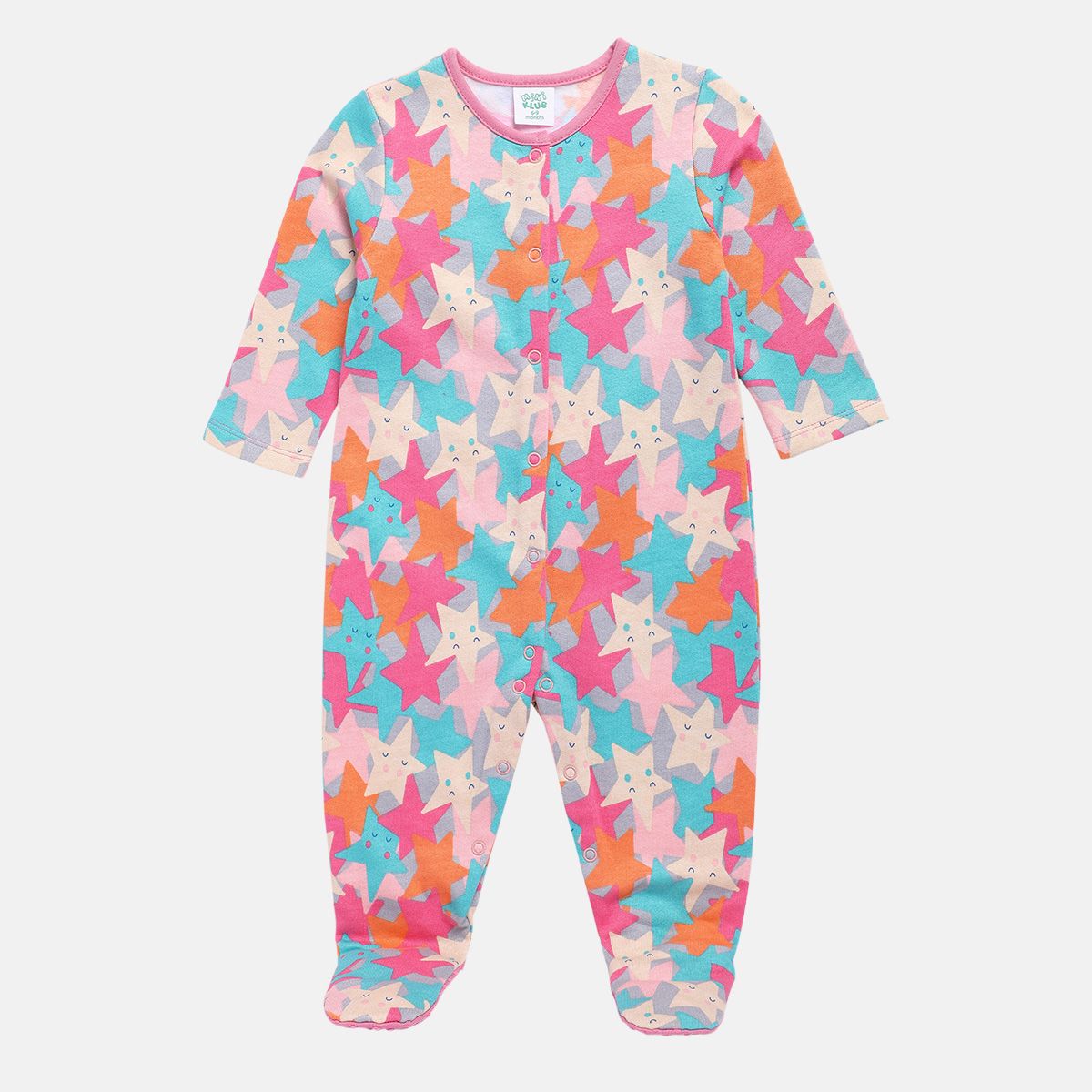 Girls Multicolor Pack Of 2 Sleep Suit