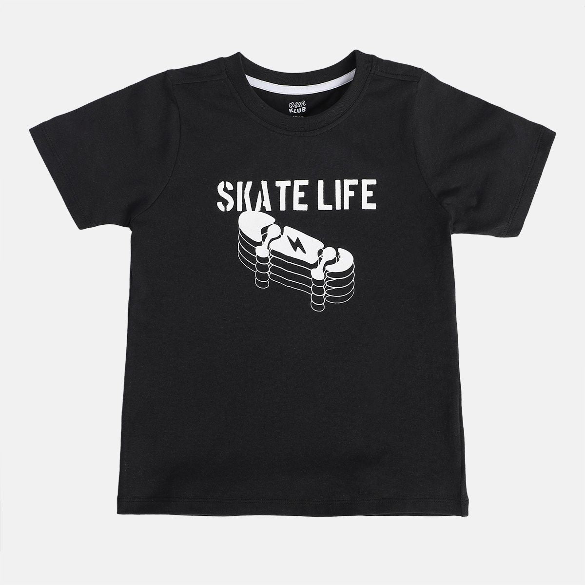 Boys Black/ Yellow T-Shirt And Bottom Set