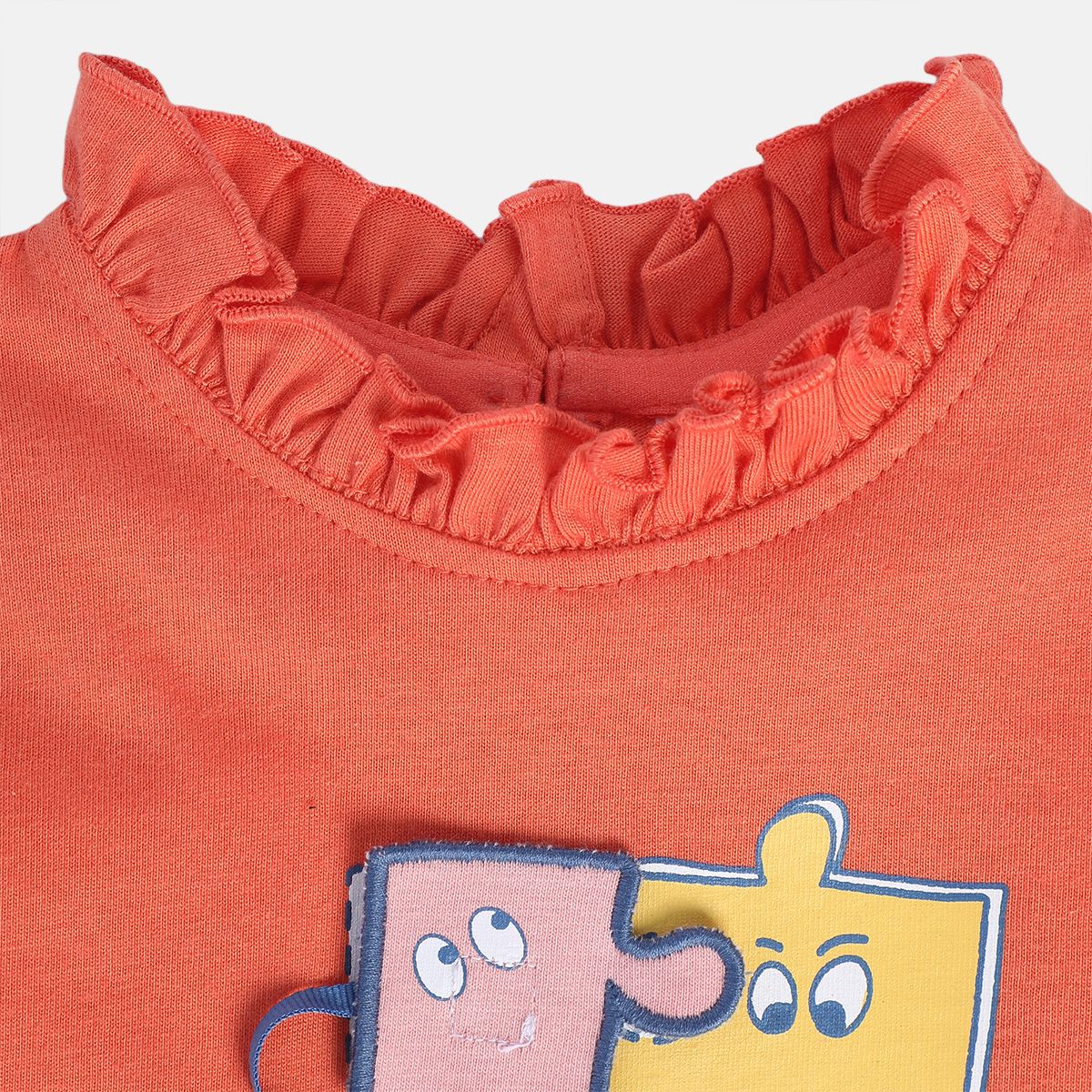 Girls Orange Pack Of 1 Knit Top