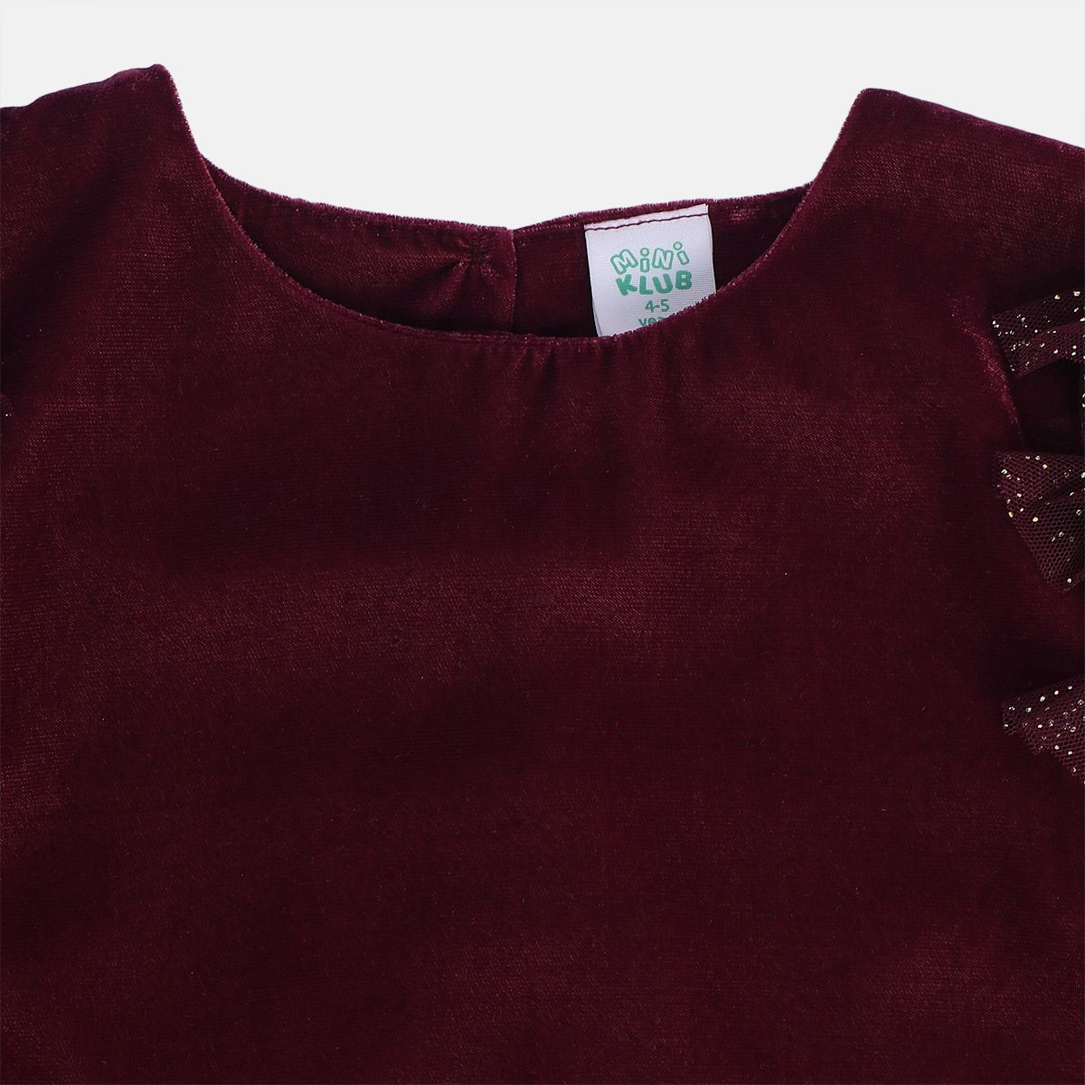 Girls Maroon Pack Of 1 Dress