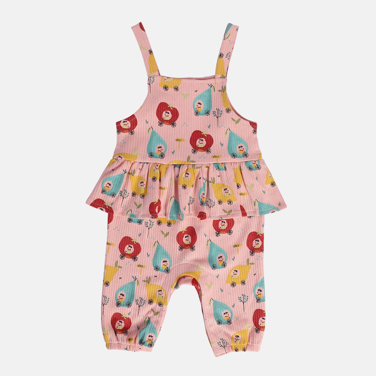 Girls Multicolor Pack Of 2 Dungaree Set