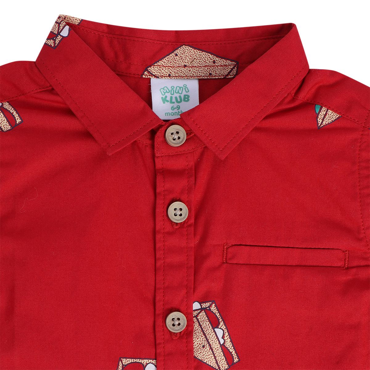 Boys Red Pack Of 1 Shirt