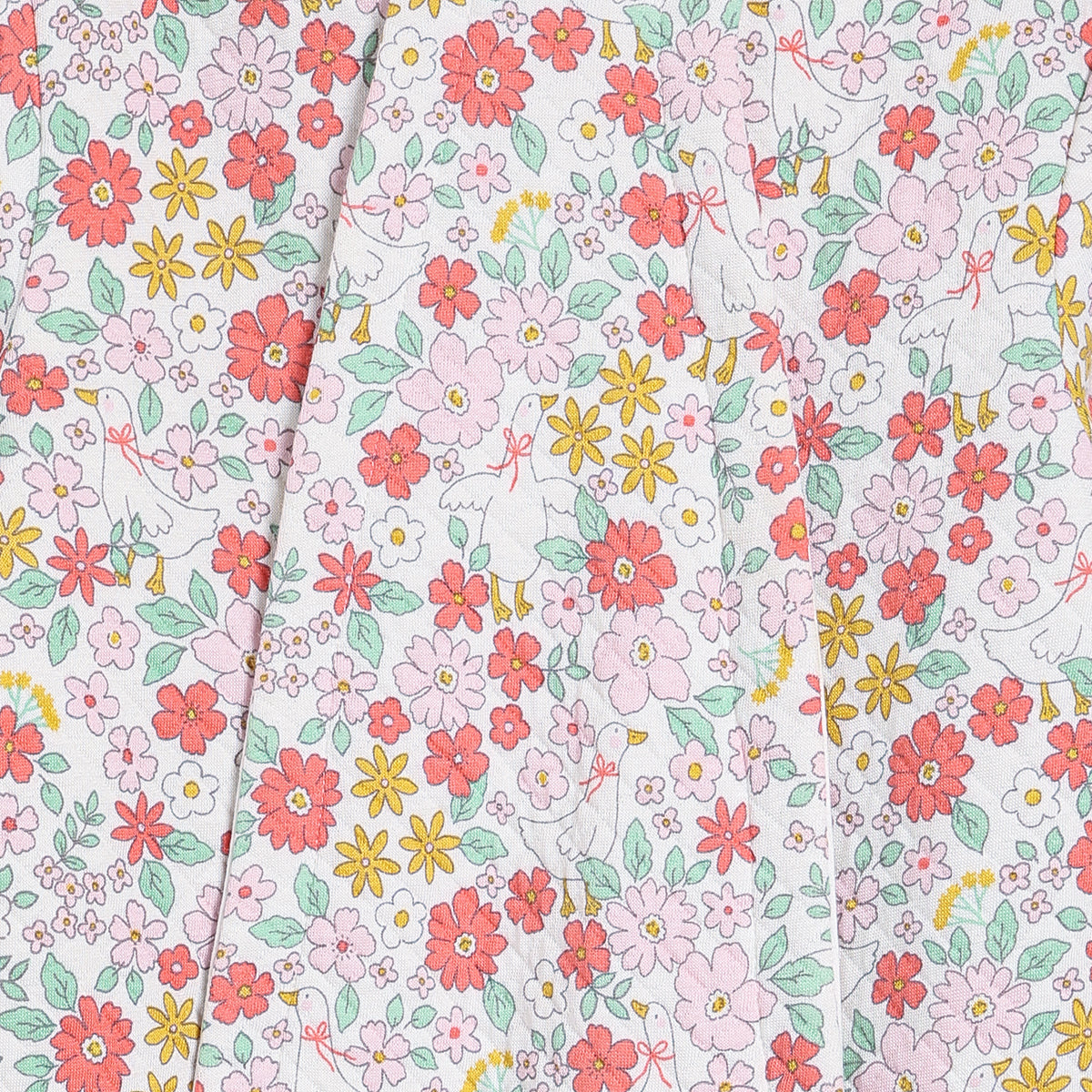 Baby Girls Floral Printed Hooded Pramsuit, Multicolour