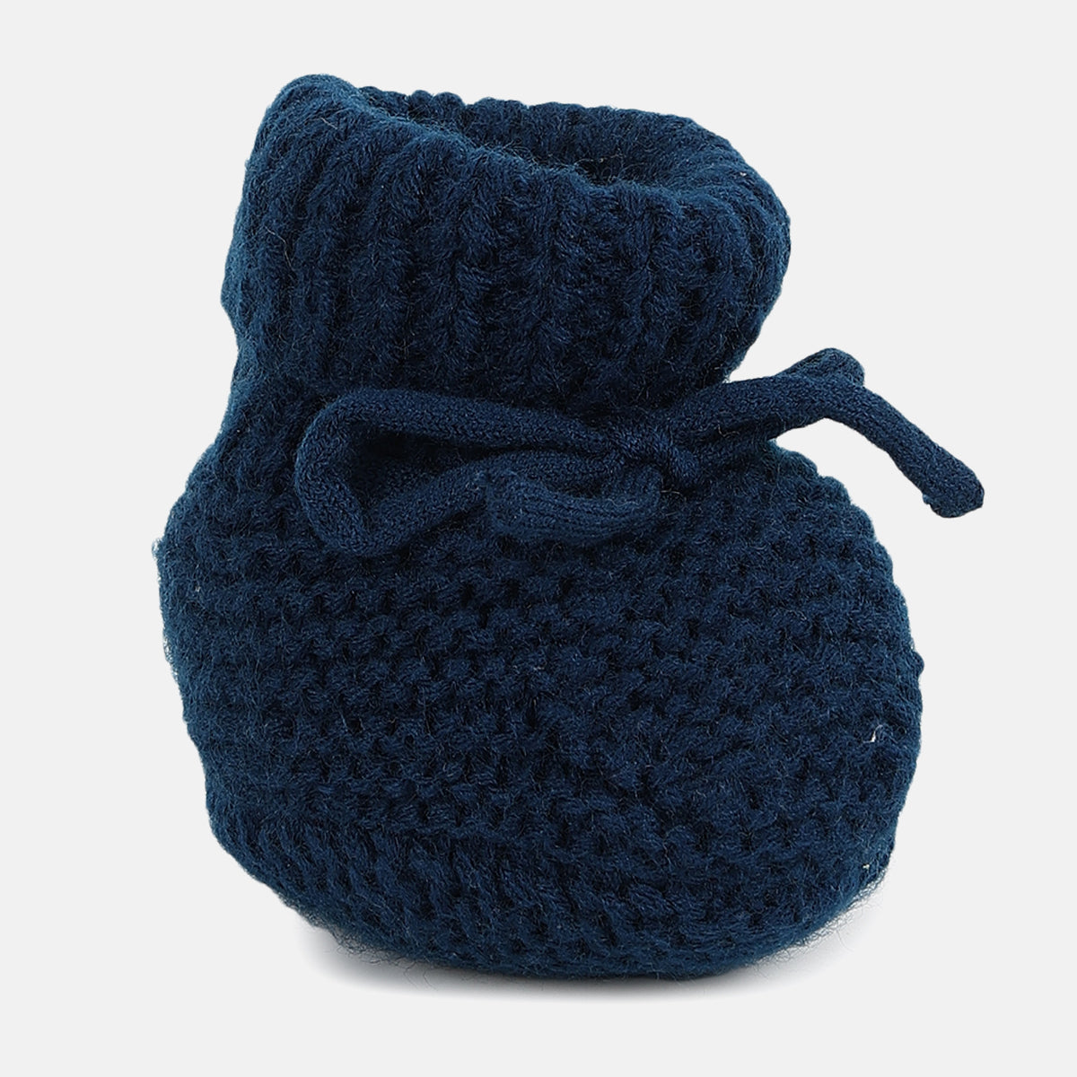 Boys Knitted Booties - Navy Blue