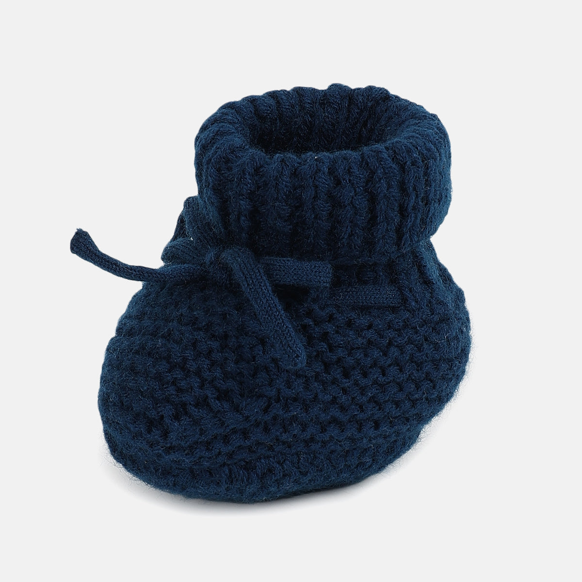 Boys Knitted Booties - Navy Blue