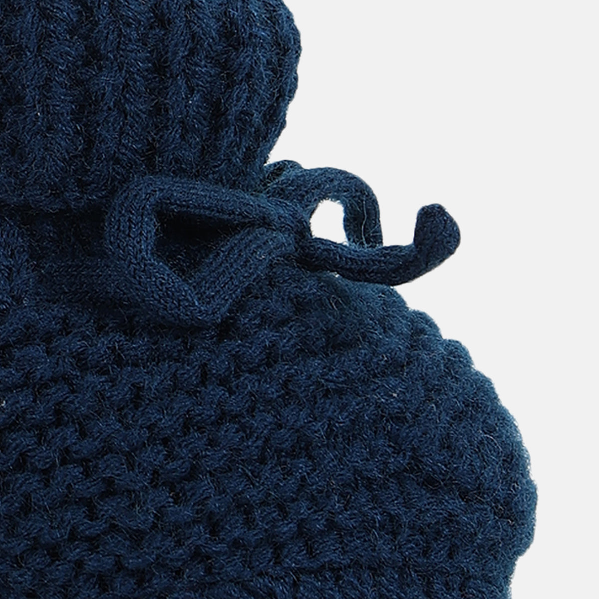Boys Knitted Booties - Navy Blue