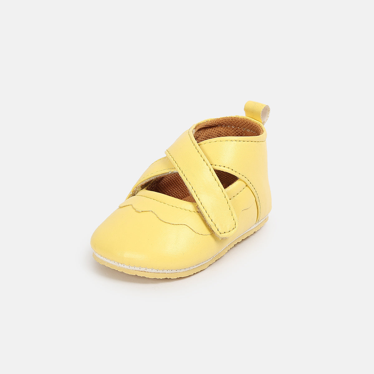 Girls Yellow Pair Of Soft Sole Ballerinas