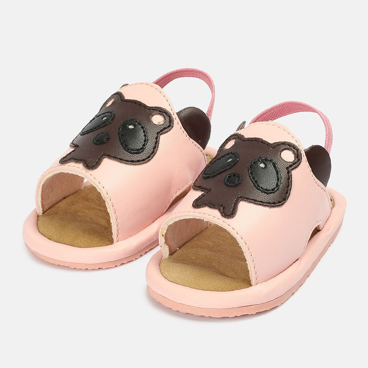 Miniklub Baby Light Pink Color Pair of Soft Sole Sandals