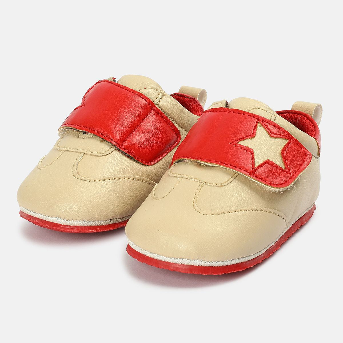 Miniklub Baby Cream Color Pair of Soft Sole Shoes