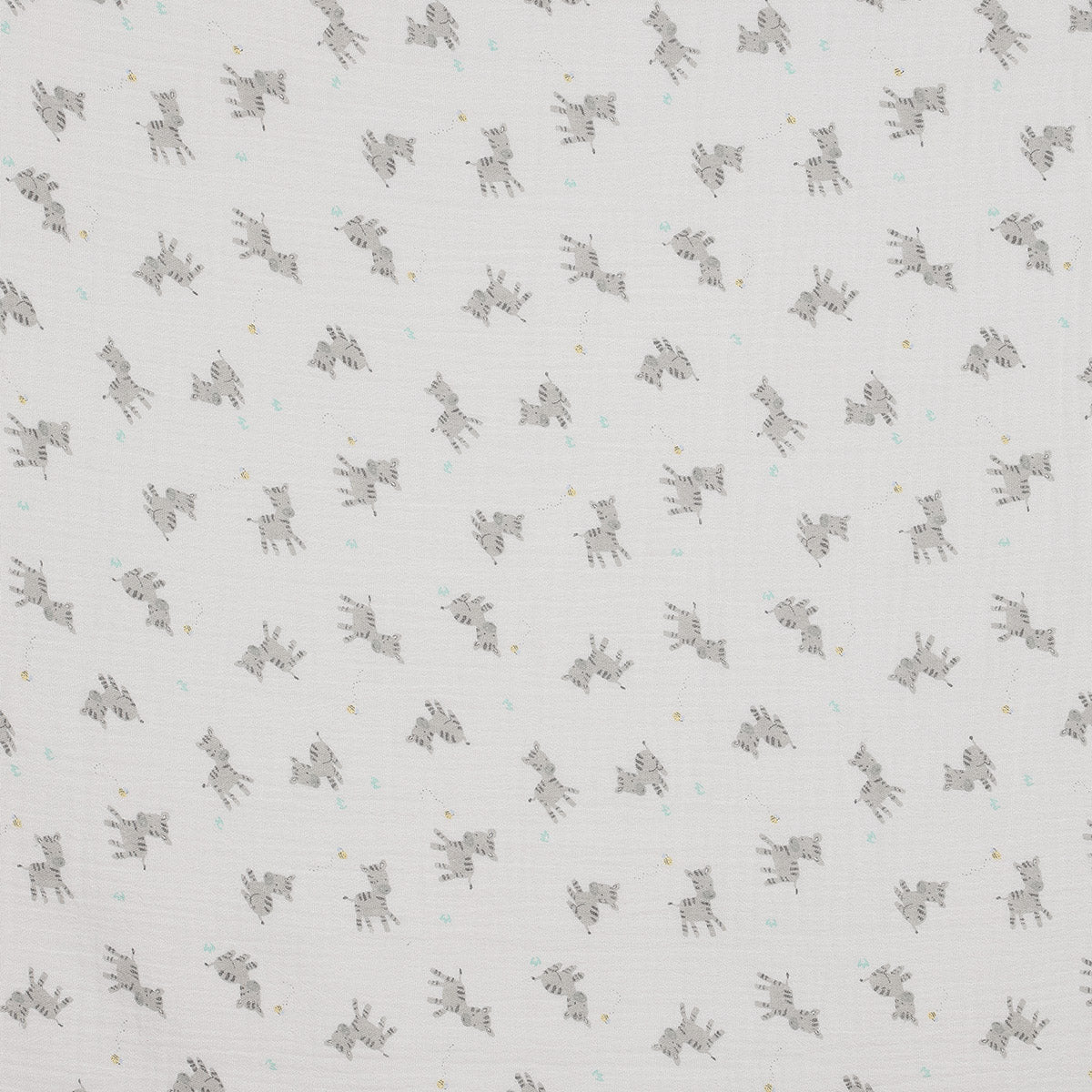 Baby Unisex Pack of 2 Solid & Zebra Printed Muslins, Multicolour