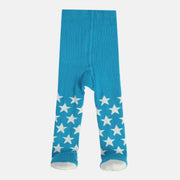 Girls White Printed Stockings