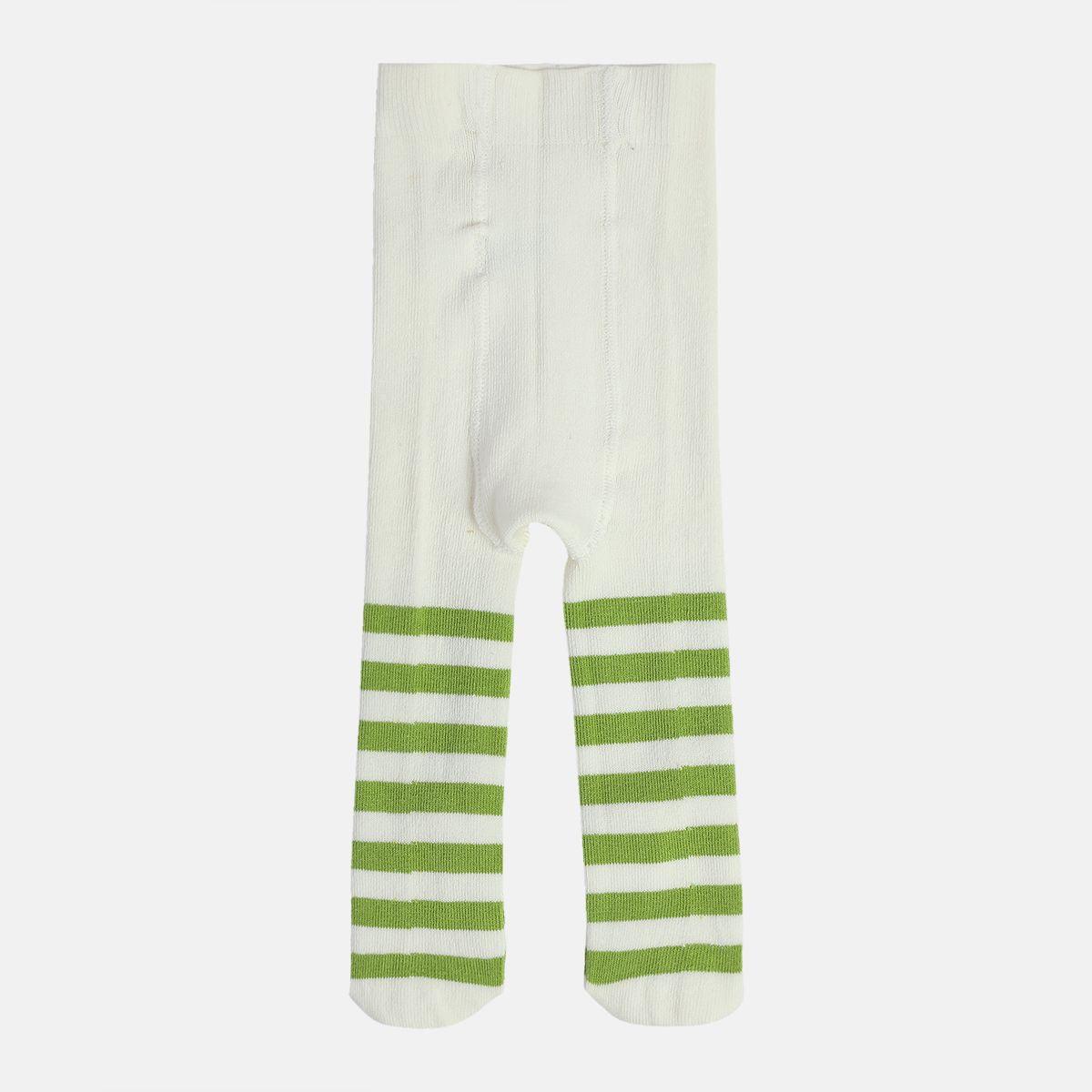 Girls White Striped Stockings