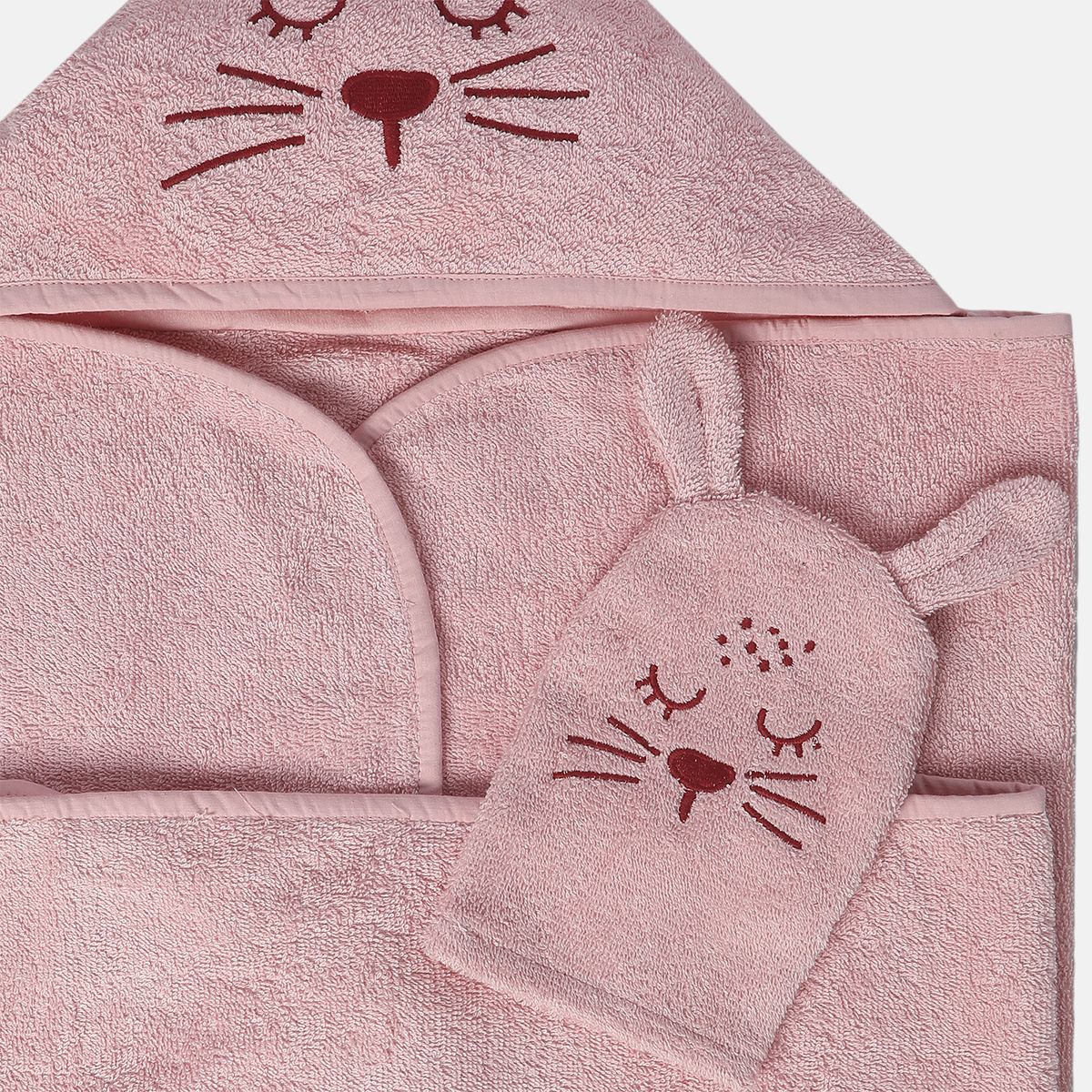 Girls Pink   Hooded Towel