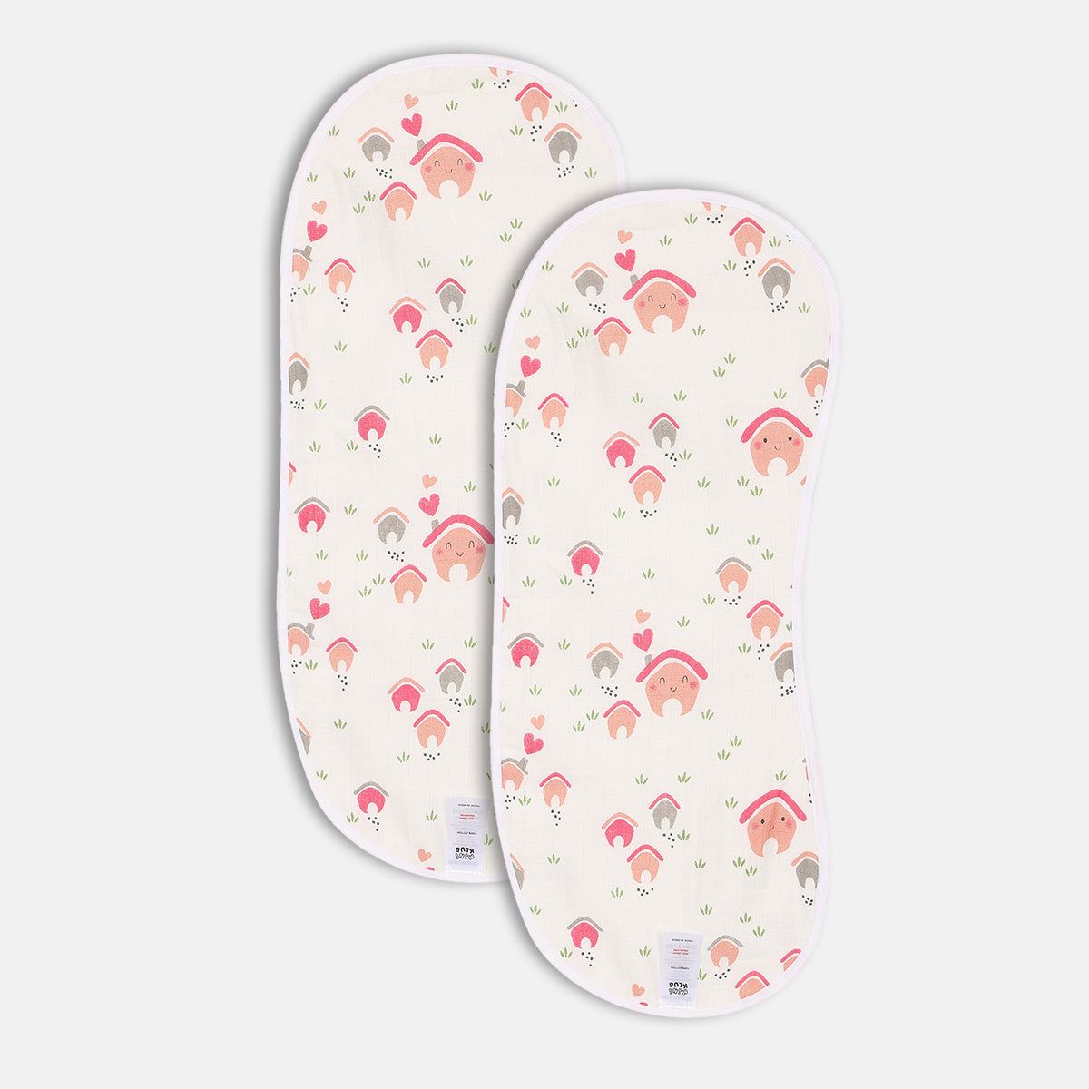 Unisex Pack Of 2 Burp Cloth Multi