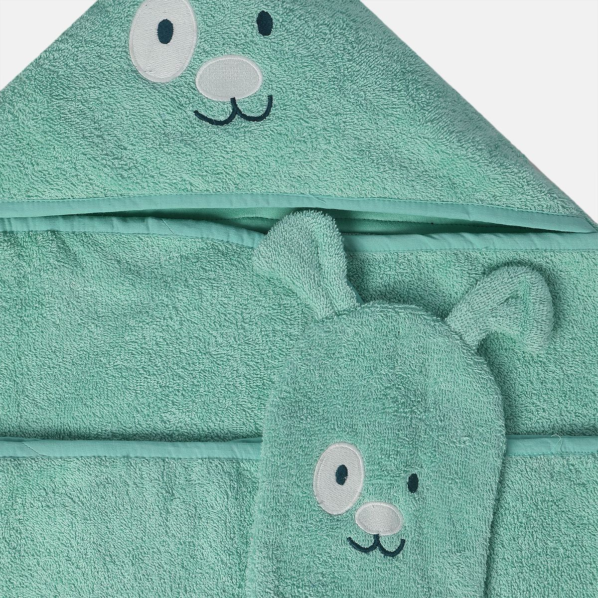 Unisex Green   Hooded Towel