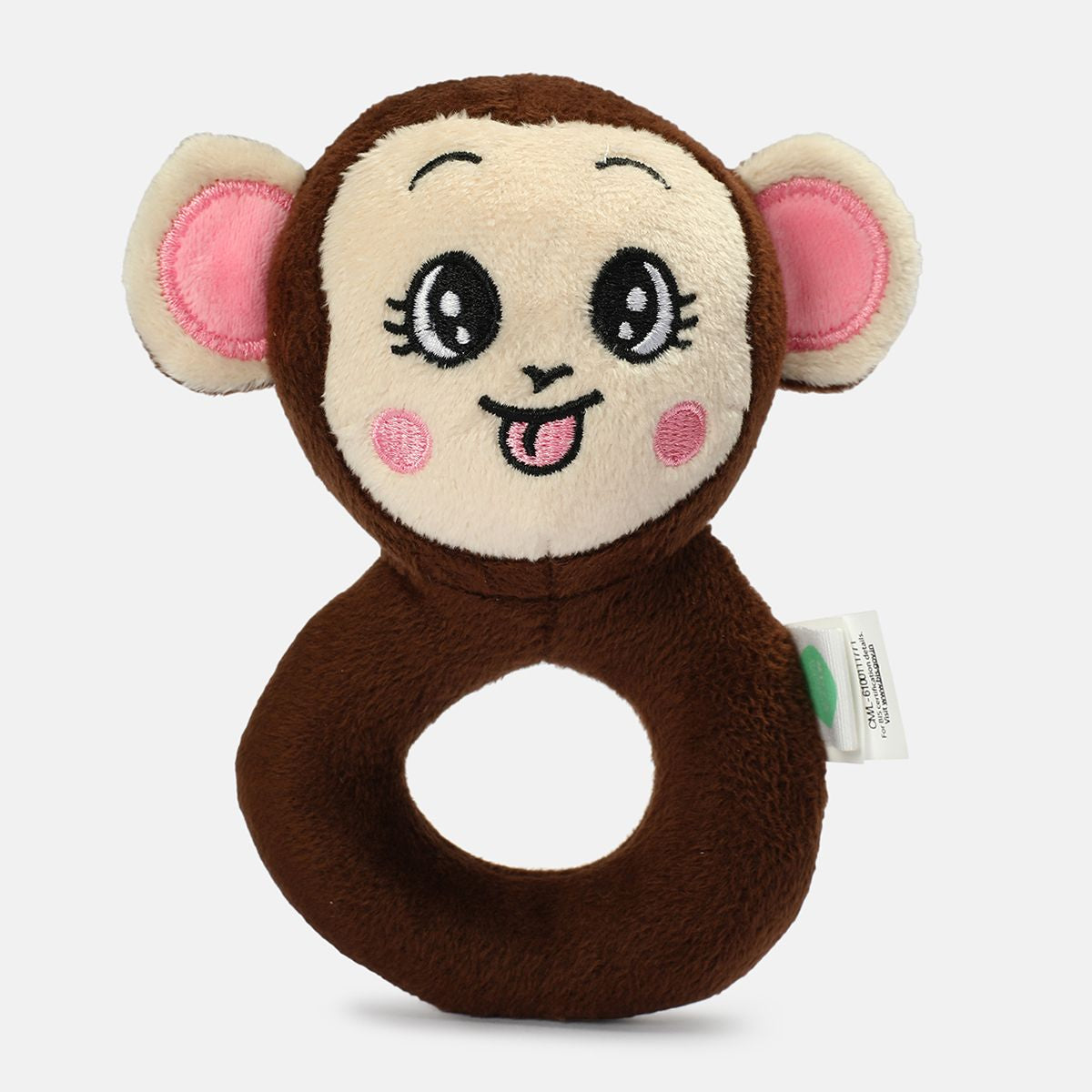 Miniklub Baby Multi Color Ring Monkey Soft Rattle Toy