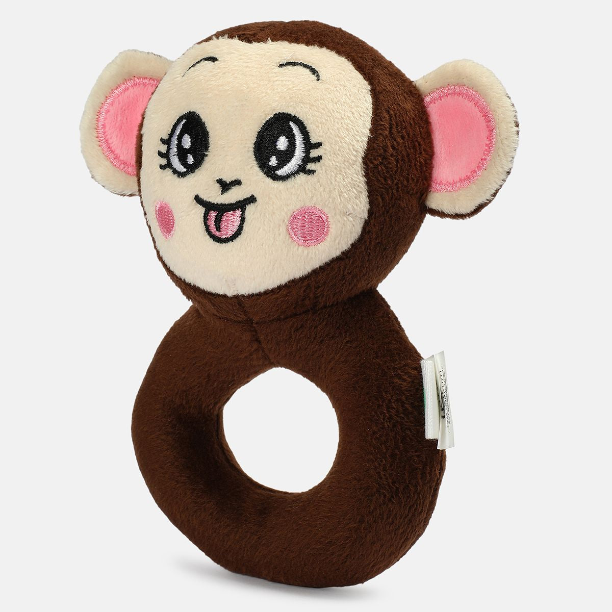 Miniklub Baby Multi Color Ring Monkey Soft Rattle Toy