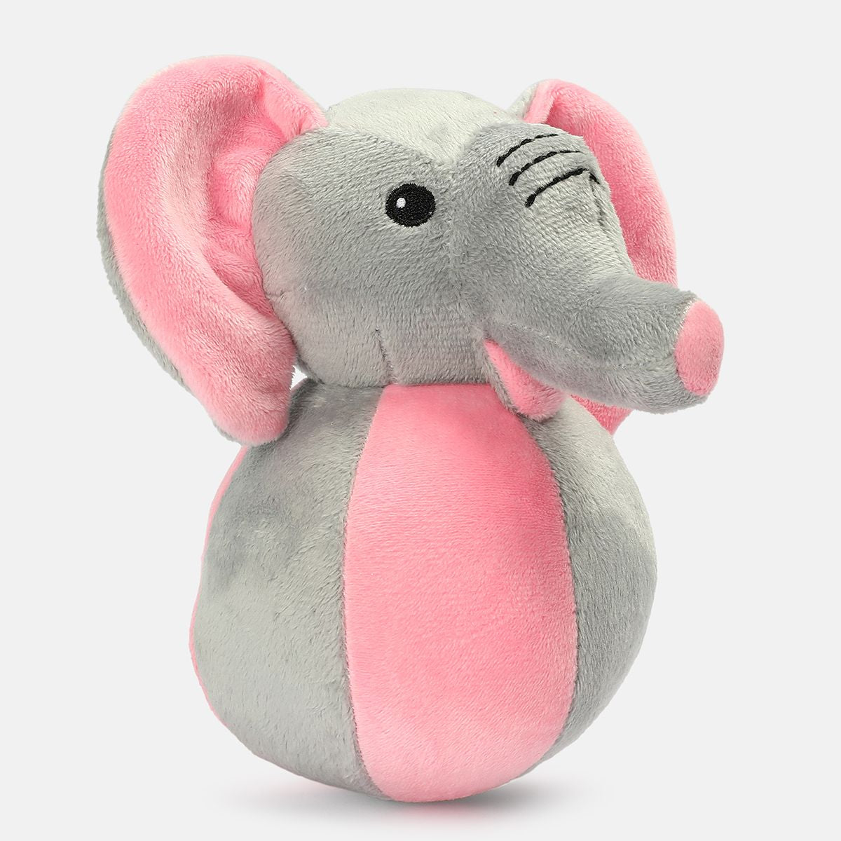 Miniklub Baby Multi Color Roly Poly Elephant Soft Rattle Toy