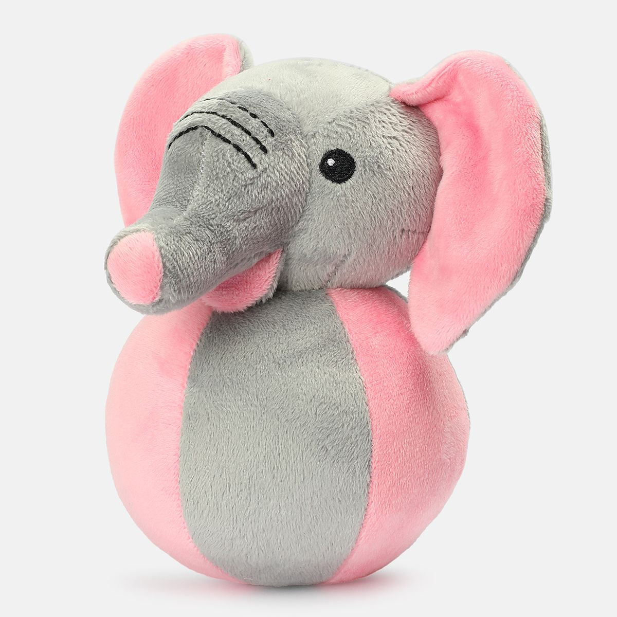 Miniklub Baby Multi Color Roly Poly Elephant Soft Rattle Toy