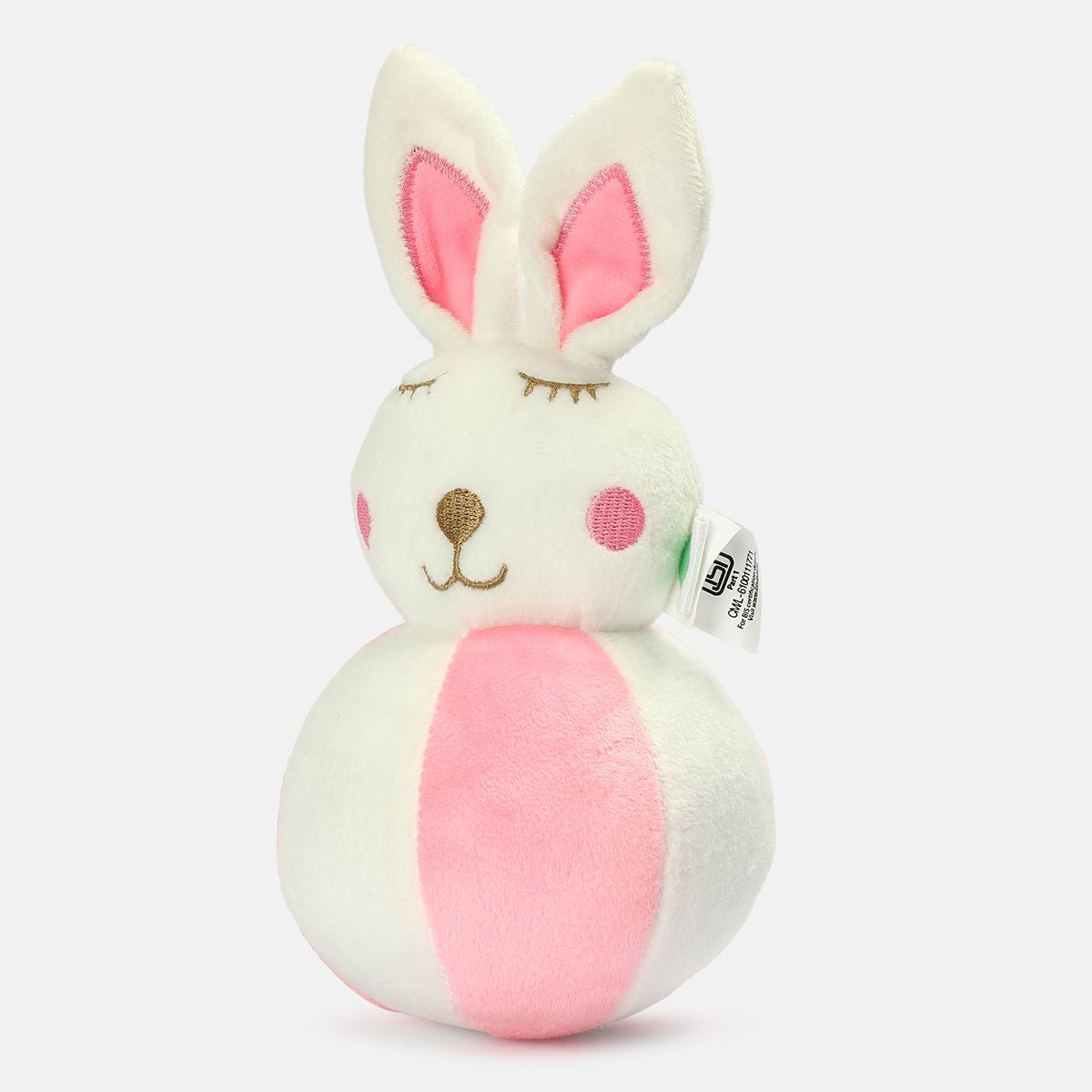 Miniklub Baby Multi Color Roly Poly Bunny Soft Rattle Toy