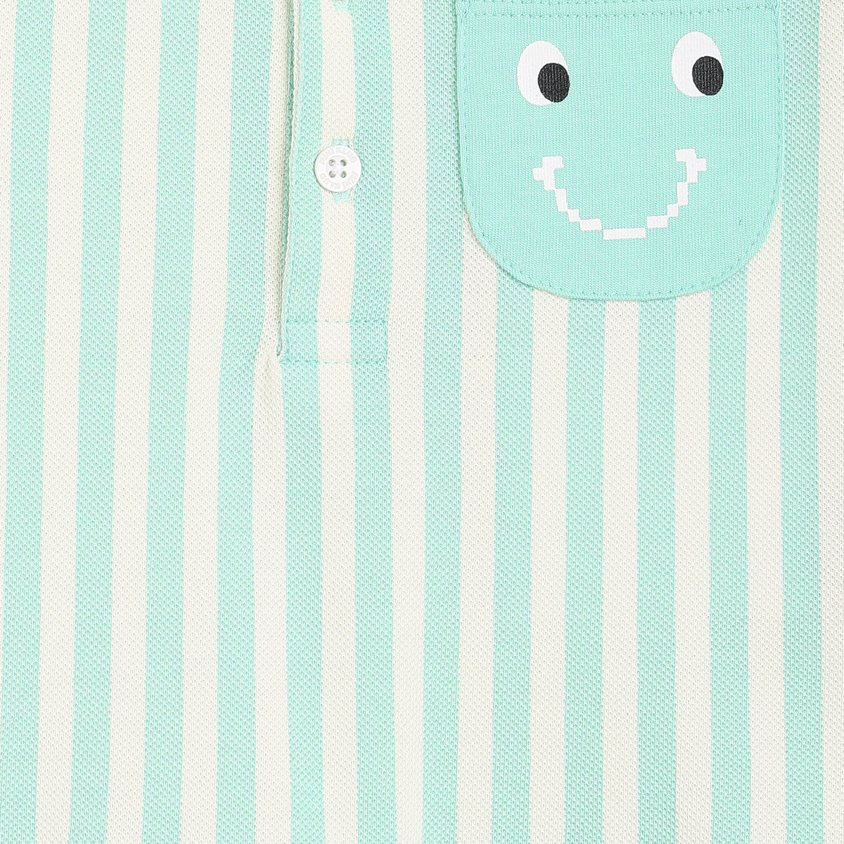 Boys White/Blue Short Sleeve Polo