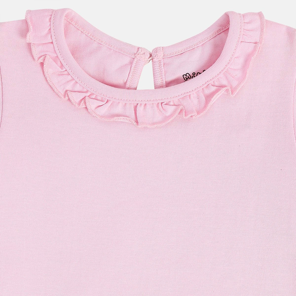 Girls Cotton Full Sleeves Striped Pinny Set - Pink & Blue